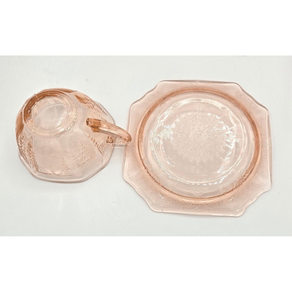Vintage Hocking Glass "Princess" Pink Depression Glass Set (5 C/S)‎ - Picture 7 of 8